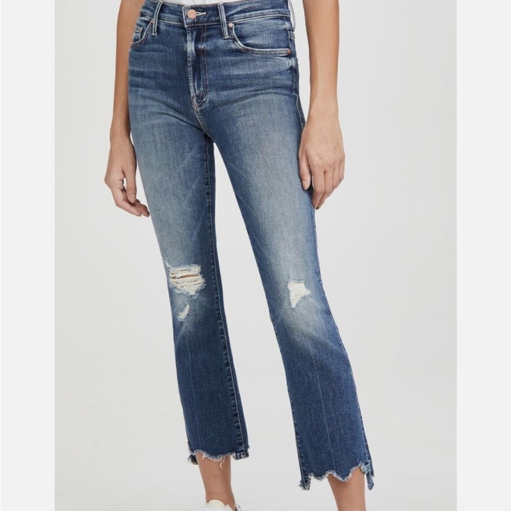 MOTHER Denim The Insider Crop Step Chew in Dancing on Coals